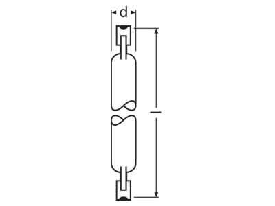 Mazeichnung LEDVANCE 64696 120W 240V R7S Halogenstab R7s