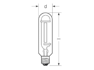 Strichzeichnung Radium RNP T LR250W S230E40 Natriumdampflampe