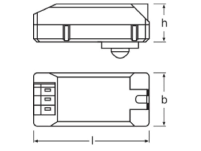 Dimensional drawing LEDVANCE TOUCH DIM LS PD LI Multi sensor for lighting control