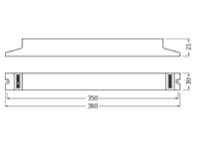 Mazeichnung LEDVANCE QTP5 1x80 220 240 EVG