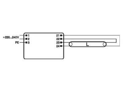 Anschlussbild LEDVANCE QTI 1X35 49 80 GII EVG