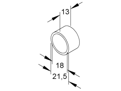 Dimensional drawing Kleinhuis 2171 Sealing for luminaires