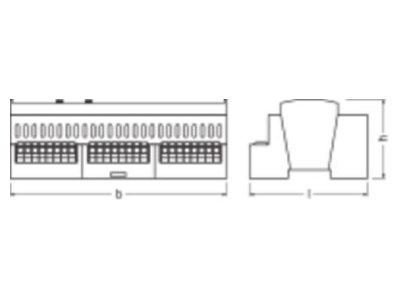 Dimensional drawing LEDVANCE DALI PRO CONT 4RTC Control unit for lighting control