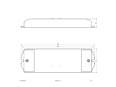 Dimensional drawing EVN RGB W WIFI4x5A Controller for luminaires