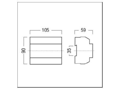 Dimensional drawing Zumtobel LM BV Central device for home automation