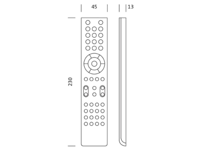 Dimensional drawing Siteco 5LZ904307 Light control system component