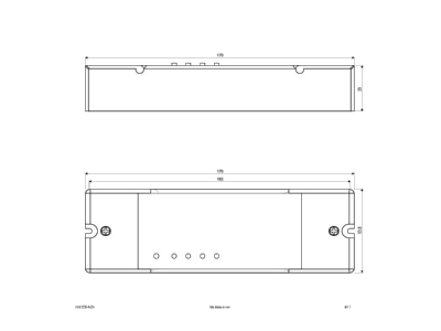 Dimensional drawing EVN KNX1236 4x5A Controller for luminaires   KNX Dimmer Unicolor 4x5A 240 720W 