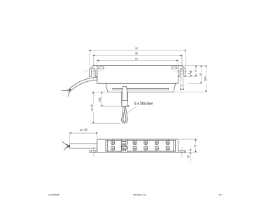 Dimensional drawing EVN P LEDAMP006 Accessory for luminaires