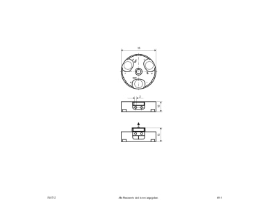 Dimensional drawing EVN PLVT1 2 2 fold distributor 350 500 700mA 
