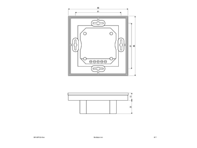 Dimensional drawing EVN WIFI WPRGB W ws Radio transmitter