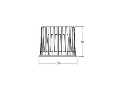 Mazeichnung 2 Brumberg 12926003 LED Einsatz MR16 350mA 40mm 3000K