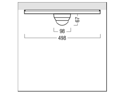 Dimensional drawing Zumtobel PST DIMLITE 22169250 Movement sensor for luminaires PST DIMLITE22169250
