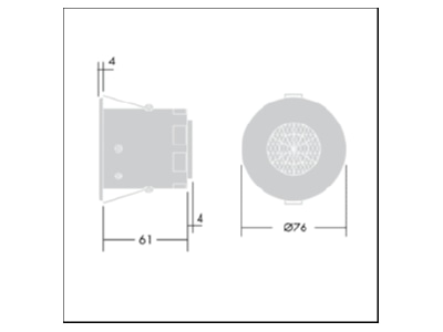 Dimensional drawing Thorn SENSA MRE DDP Sensor control for bus system