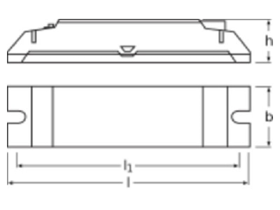Dimensional drawing LEDVANCE DALIeco Control Control unit for lighting control
