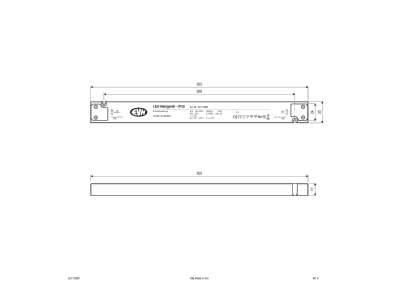 Mazeichnung EVN SLF12060 Netzgeraet 12V DC 0 1 60W IP20