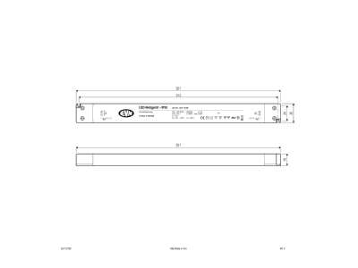Mazeichnung EVN SLF12100 Netzgeraet 12V DC 0 1 100W IP20