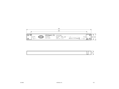 Mazeichnung EVN SLF24060 Netzgeraet 24V DC 0 1 60W IP20