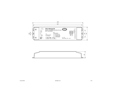 Dimensional drawing EVN DALD24100VS Controller for luminaires