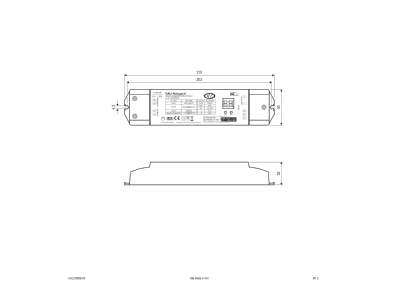 Mazeichnung EVN DALD35050VS DALI LED Steuerung 350mA 50W