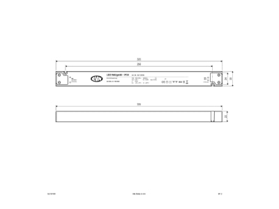 Mazeichnung EVN SLF24150 LED Netzgeraet 24V DC 0 1 150W IP20