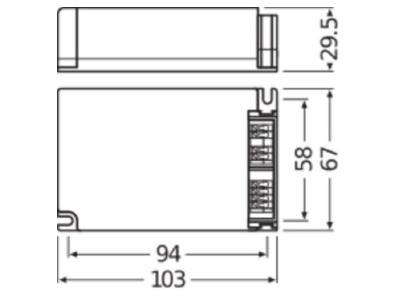 Mazeichnung LEDVANCE OTiDALI352202401A0LT LED Konverter 350   1050mA  35W