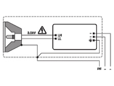 Wiring plan Osram PTi 35 220 240S Mini Electronic ballast 1x43W
