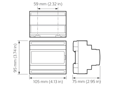Dimensional drawing Philips Licht DDLEDC605GL Electronic light controller