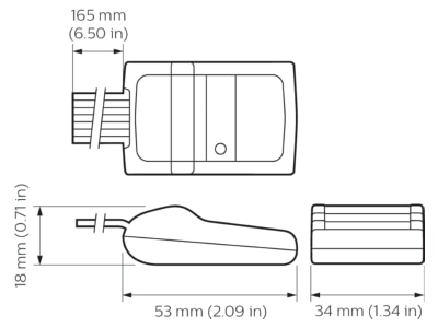Dimensional drawing Philips Licht DPMI940 DALI Light control system component