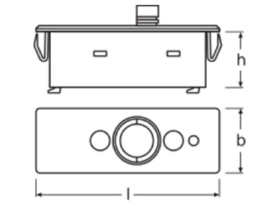 Dimensional drawing LEDVANCE DALIeco LS PD LI NP Multi sensor for lighting control