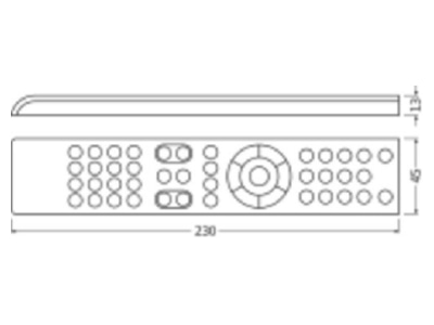 Dimensional drawing LEDVANCE DALIECO RemotePC KIT Light control system component