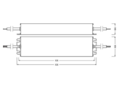 Mazeichnung LEDVANCE OT 250 220  240 24 P LED Betriebsgeraet