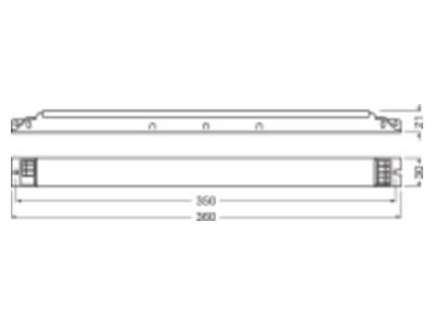 Mazeichnung LEDVANCE OTFIT120    750DLT2L LED Betriebsgeraet