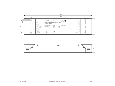 Mazeichnung EVN DALD24200VS DALI LED Steuerung 4x2 08A 24VDC 4x50W