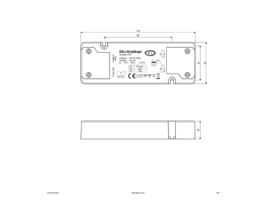 Mazeichnung EVN DALPD12245A DALI LED Steuerung 10 24VDC 50 120W