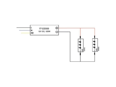 Mazeichnung Brumberg 17122000 LED Netzgeraet IP65 12V 120W max 10A