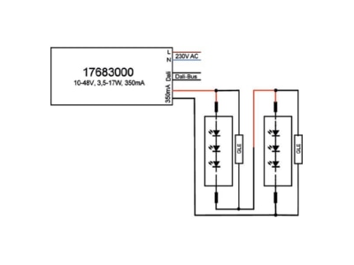 Mazeichnung Brumberg 17683000 LED Konverter 350mA 17W DALI