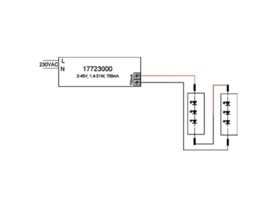 Mazeichnung Brumberg 17723000 LED Konverter 700mA 31W