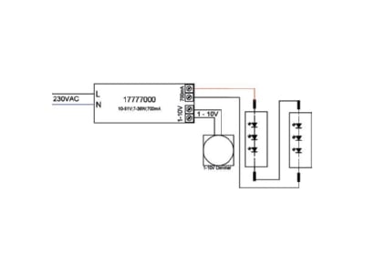 Mazeichnung Brumberg 17777000 LED Konverter 700mA 36W 1 10V dim