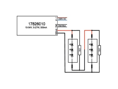 Mazeichnung Brumberg 17826010 LED Konverter 500mA 27W DALI