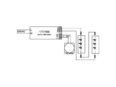 Mazeichnung Brumberg 17777010 LED Konverter 700mA 1 10V dimmbar