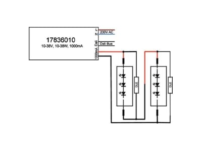 Mazeichnung Brumberg 17836010 LED Konverter 1000mA DALI dimmbar