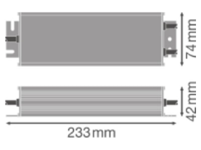 Mazeichnung LEDVANCE DRDIMPFM15022024024P LED Treiber 24 V  150 W  IP66