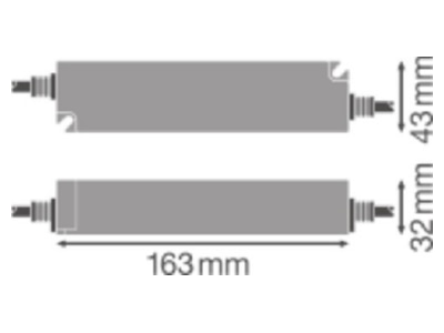 Mazeichnung LEDVANCE DRPFM60 220240 24 P LED Treiber 24 V  60 W  IP66