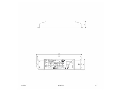Dimensional drawing EVN DALD24050VS System component for lighting control