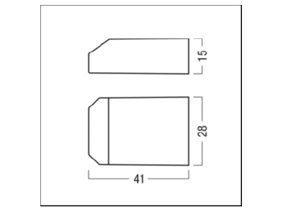 Dimensional drawing Zumtobel LM SxED Binary input for home automation 4 ch