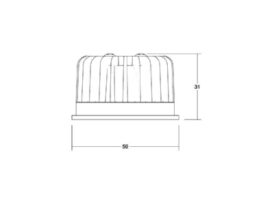 Dimensional drawing Brumberg 12920244 LED module 6W
