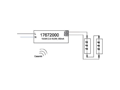 Ma�zeichnung Brumberg 17672000 LED Konverter Casambi 350mA 3 5 18 5W