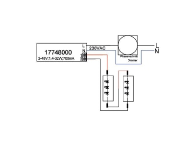 Mazeichnung Brumberg 17748000 LED Konverter Phasenabsch  700mA 1 4 32W