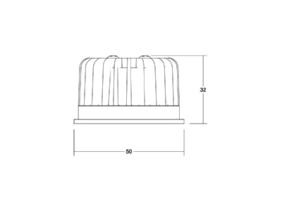 Dimensional drawing Brumberg 12963383 LED module 6W
