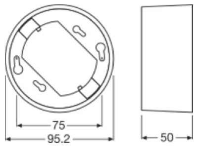 Dimensional drawing LEDVANCE LUXEYE SENSE CM KIT Light control system component